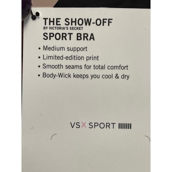 Victoria Secret The Show Off Blue Tie Dye Sport Bra Women's Size M NWT - Picture 4 of 5